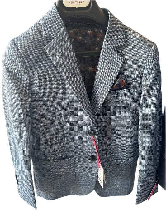 Isaac Mizrahi sharkskin slim fit blazer BL2740