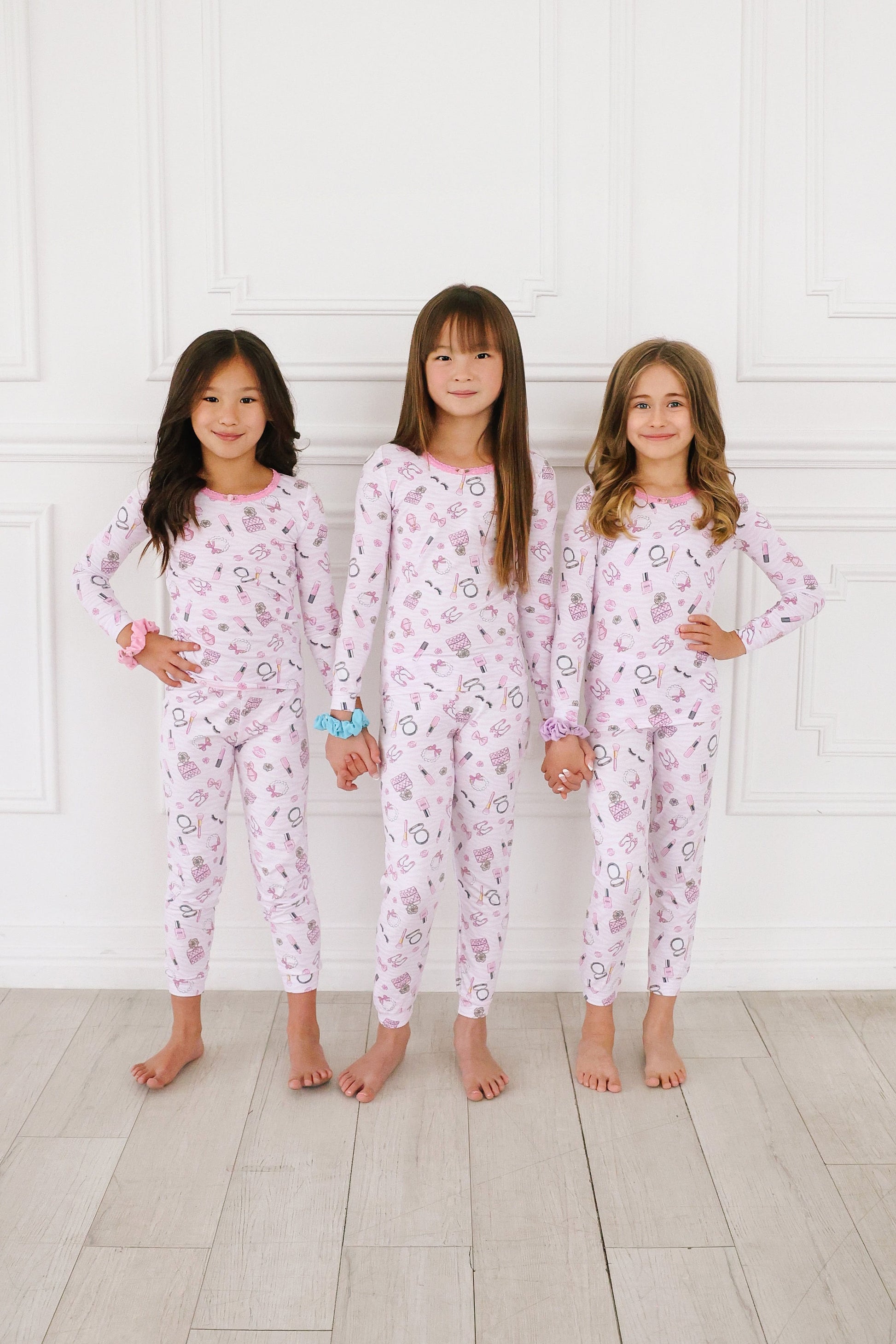 Esme girls long sleeve pajamas with the glam motif