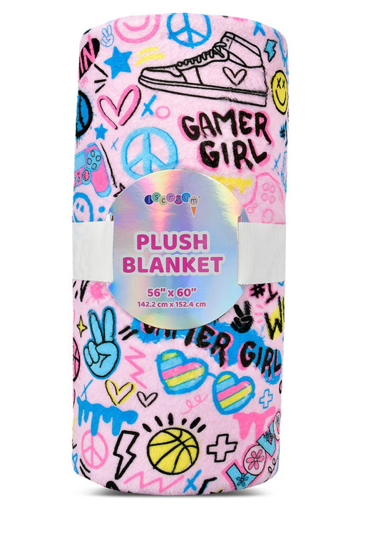 Iscream Corey Paige Game Zone Plush Blanket