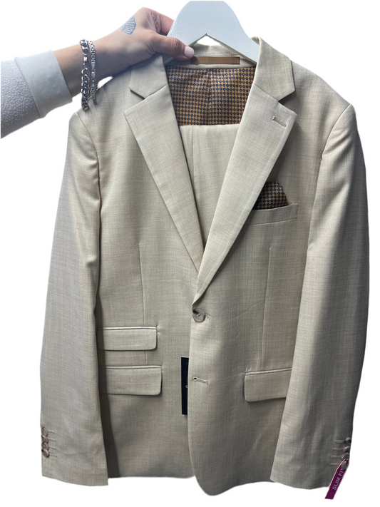 Cloud cloth boys chambray textured suit sand ST2660