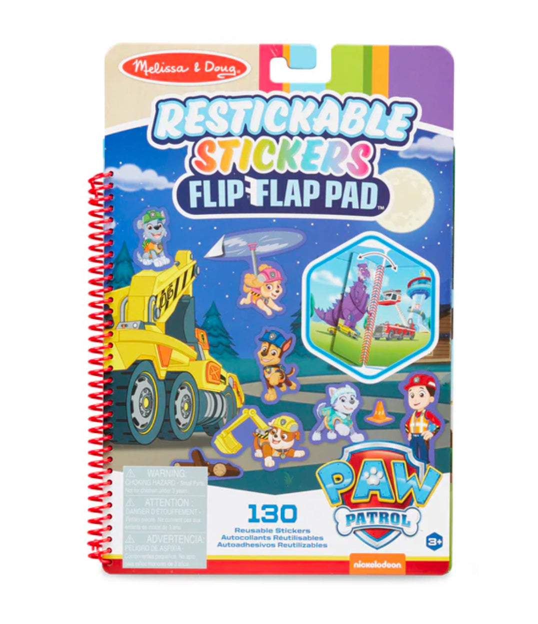 Melissa and Doug PAW Patrol Restickable Stickers Flip-Flap Pad - Ultimate Rescue