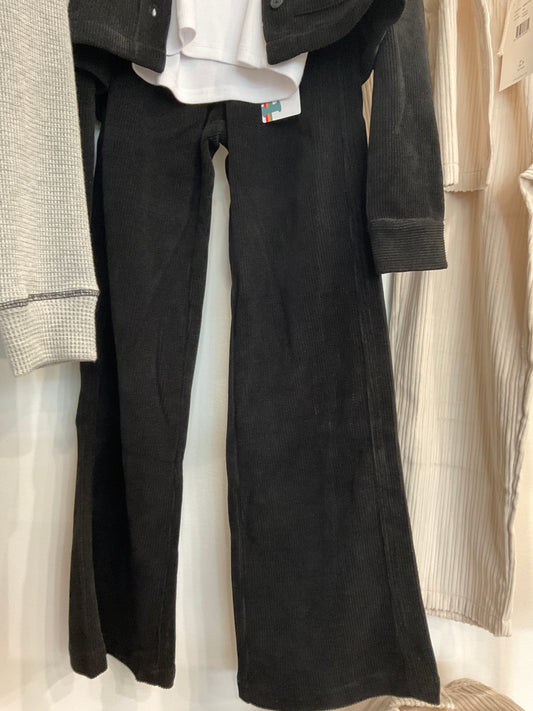 Vintage Havana - Black Faux Corduroy Pants