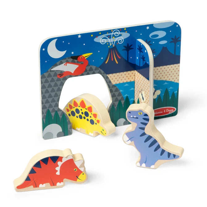Melissa & Doug - Wooden Dinosaur Play Set