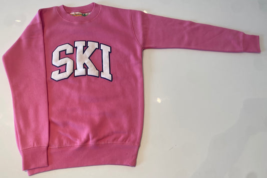 Vintage Havana pink puff ski oversized crew