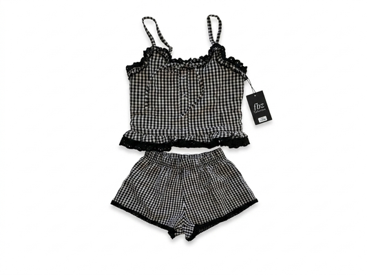 FBZ - Girls 2 pc Gingham Top & Shorts Set