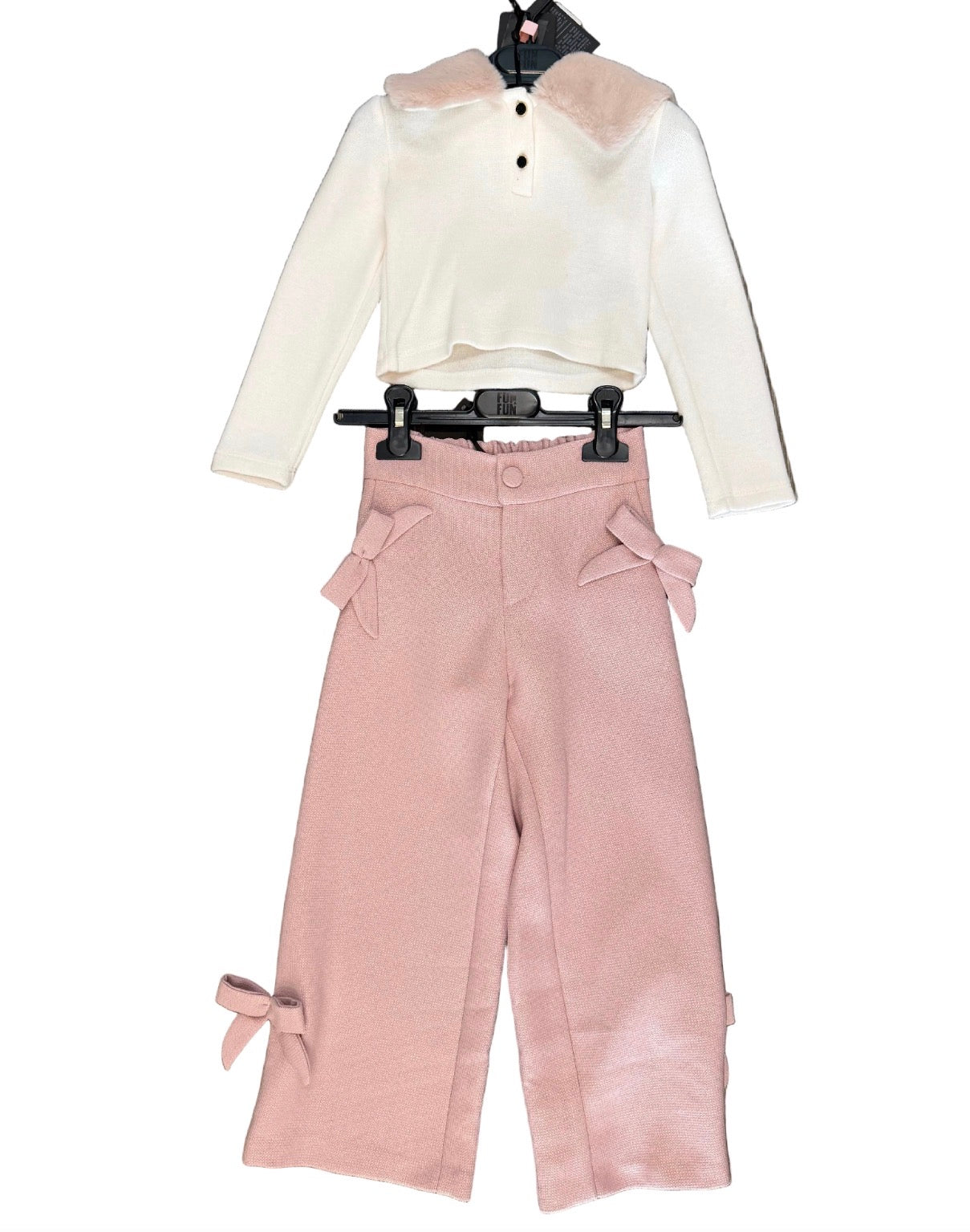 FUNFUN - Pants With Bows, Pink