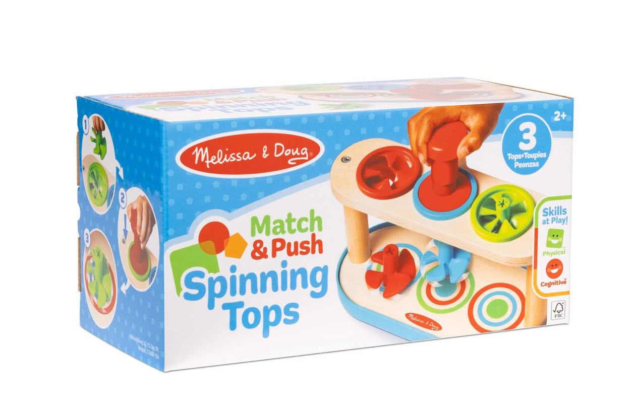 Melissa & Doug - Match & Push Spinning Tops