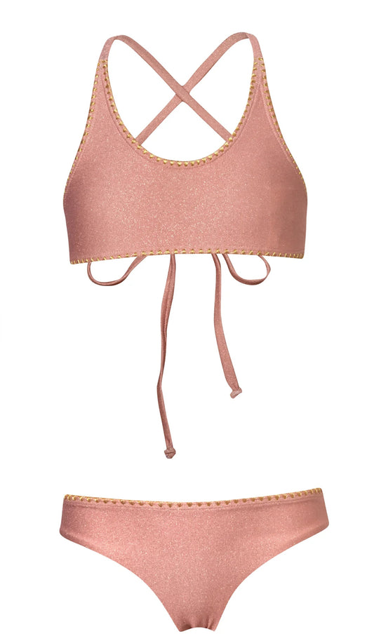 Submarine - Stitched Rose Glitter Bikini Set