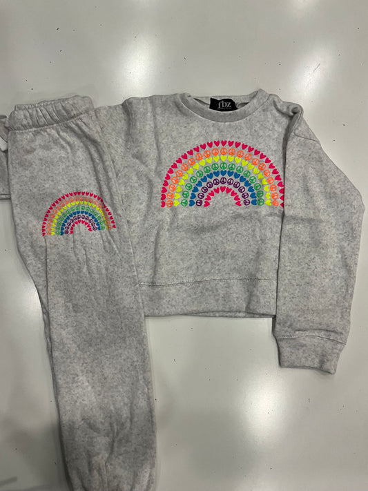 FBZ GREY RAINBOW SWEAT-SET