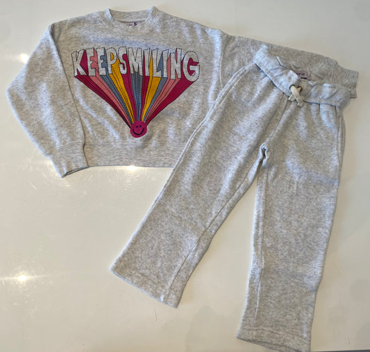play six keep smiling sweat set little girl