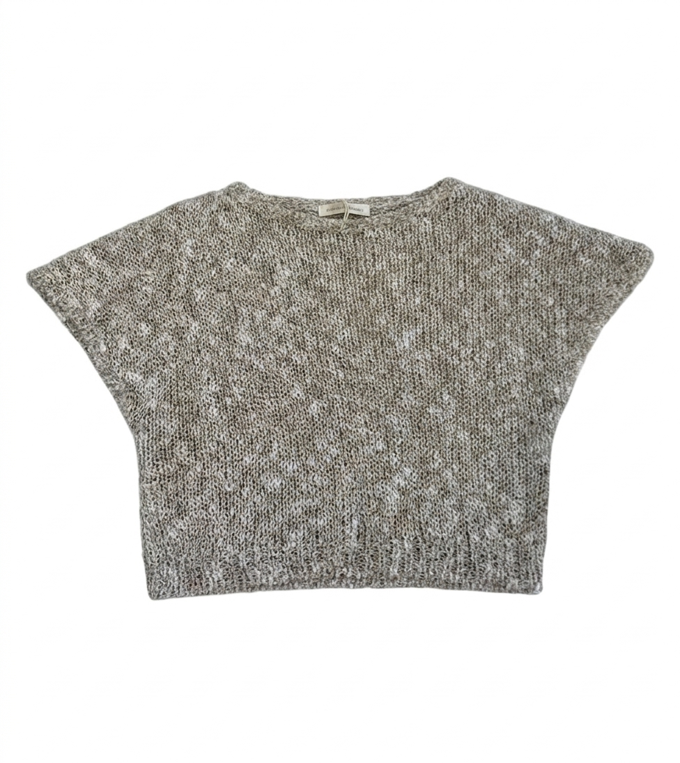 Zhoe & Tobiah - Girls Knitted Poncho, Gold