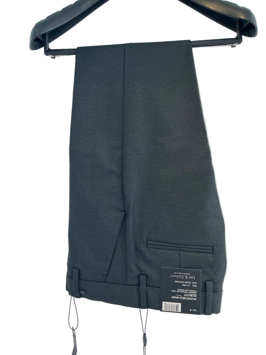 Leo and Zachary - Boys Dress Pants, Black Stitched