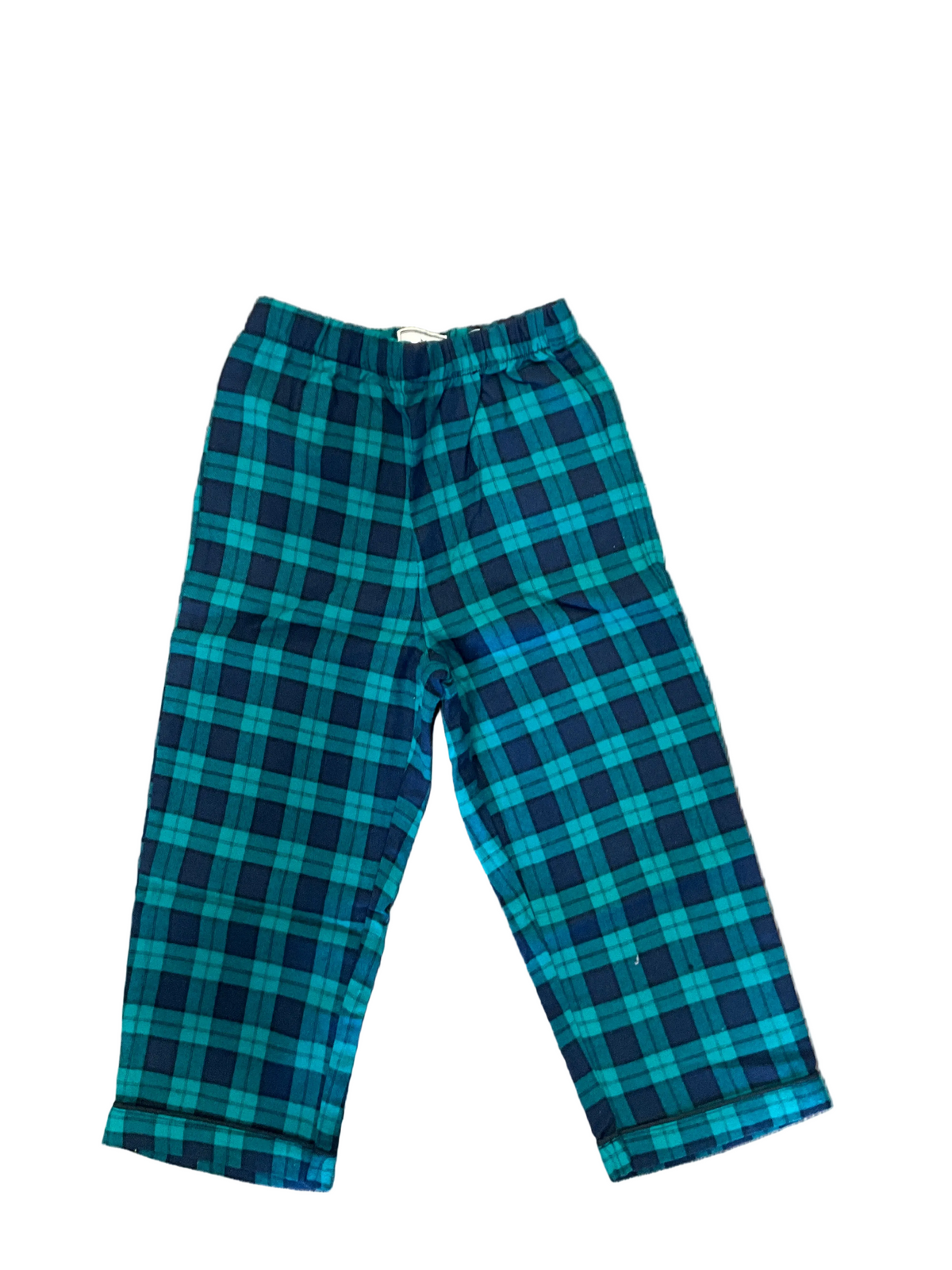 Petite Plume - Green And Navy Gingham Pajama Pants