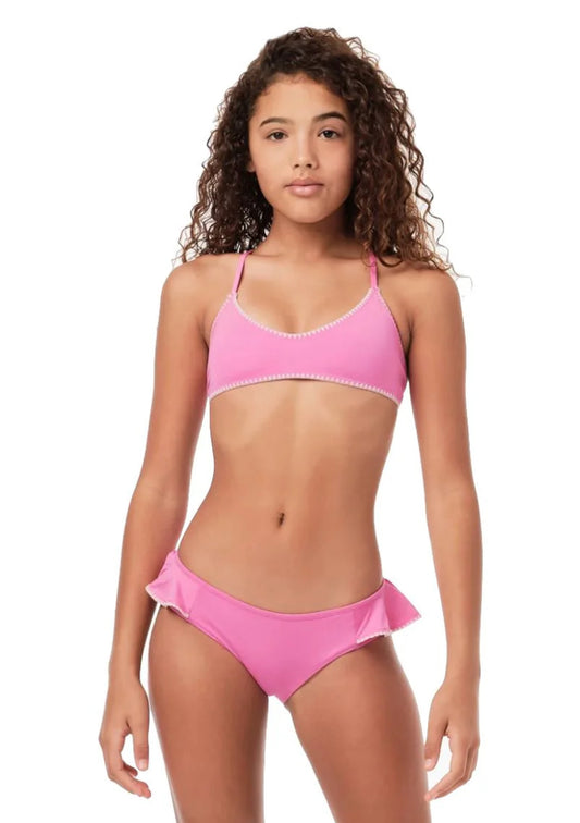 Submarine - Pink with White Stitching Bikini