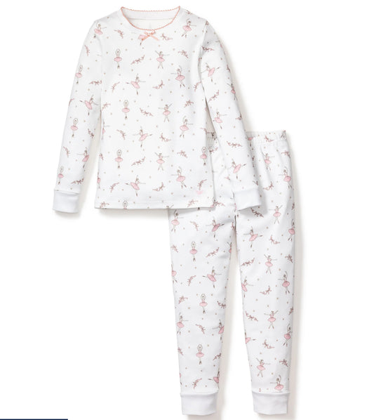 Petite Plume - Kid's Pima Snug Fit Pajama Set in Sugar Plum Fairy