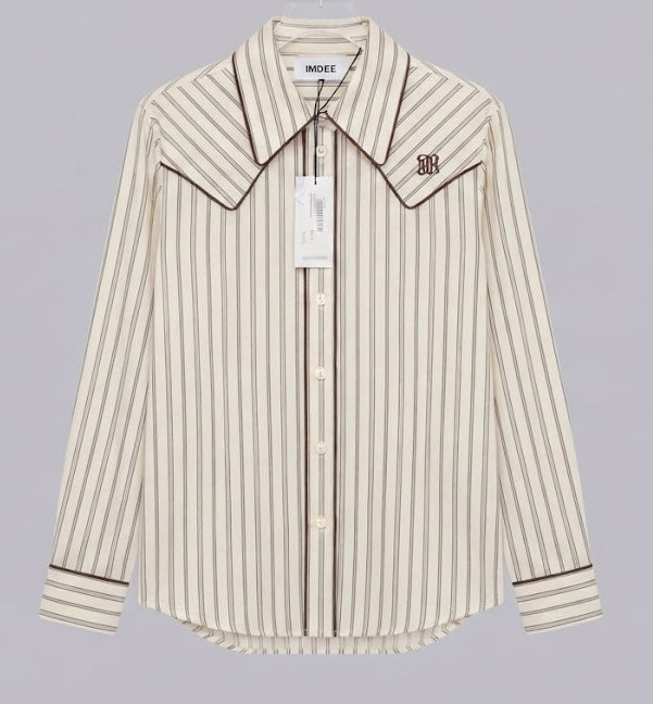 Indee - Wardrobe Shirt with Pipings, Merlot Red