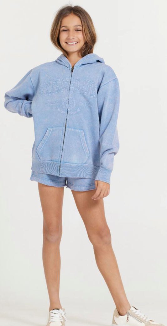 Vintage Havana Barcelona Oversized Zip Hoodie and short set