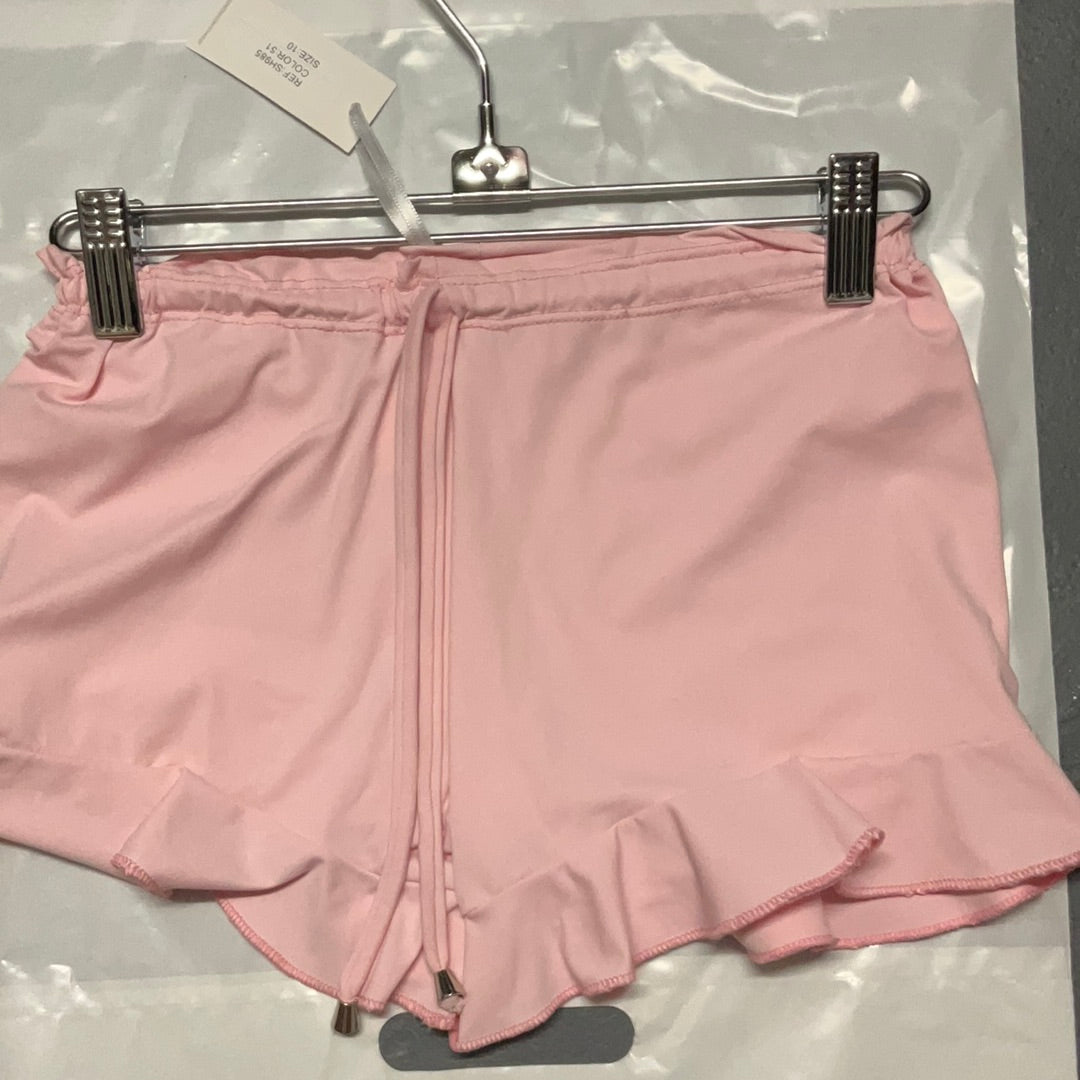 Planet Sea Pink Ruffle Shorts