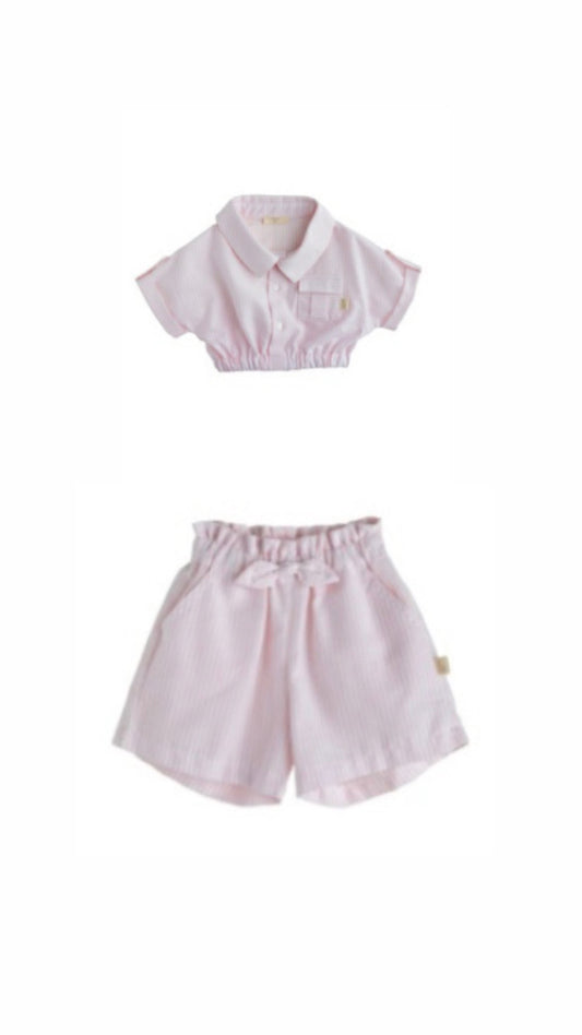 Baby gi pink short set SU840G , SU87G