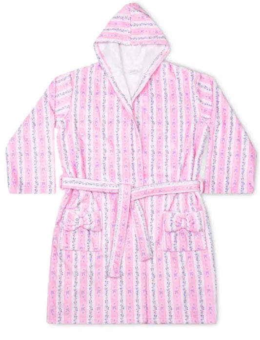 ISCREAM - Floral Stripes Plush Robe