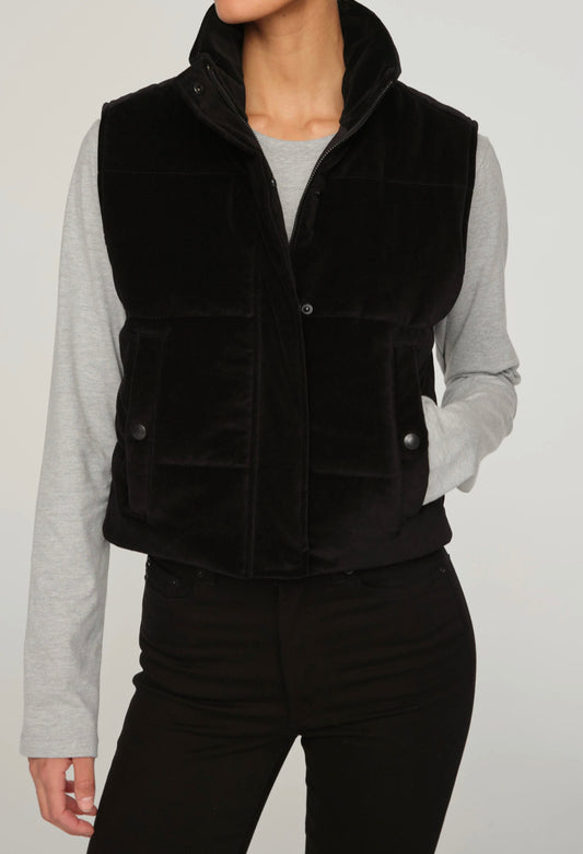 DL puffer: vest
Style Number: 27227
Color: stretch velvet