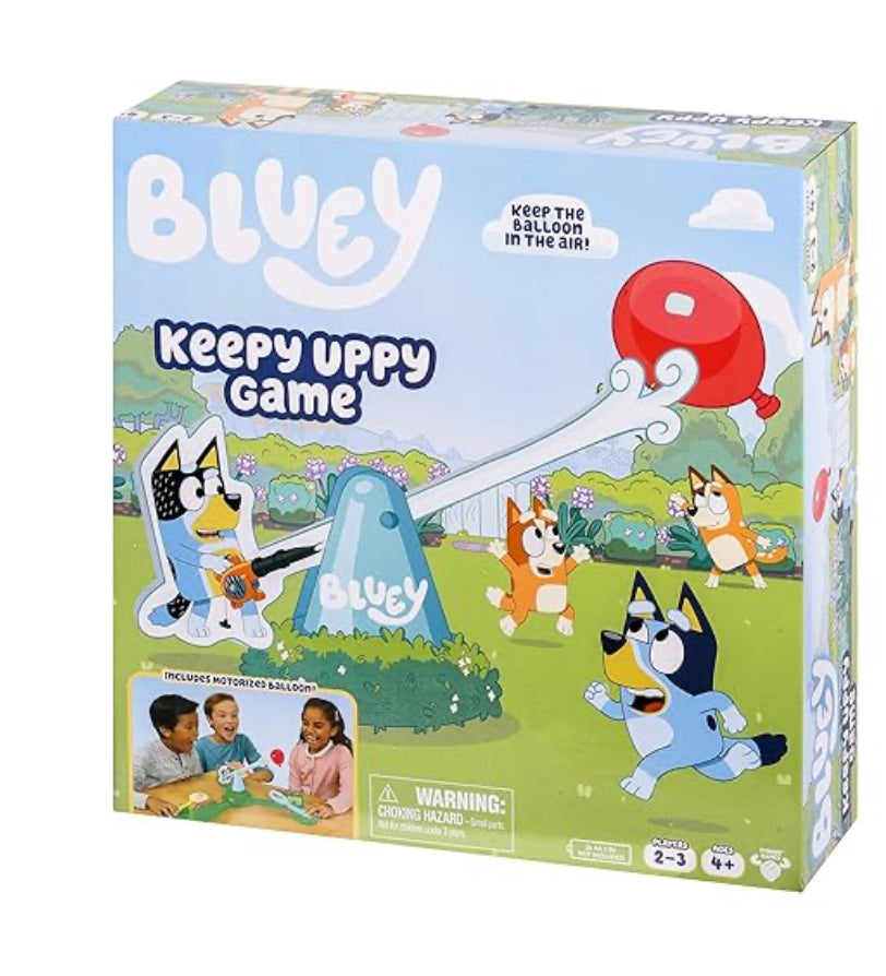Bluey Keepy Uppy Game, Motorized Toddler Game with Bingo and Chilli Character Paddles, Games for 4+ Year Olds