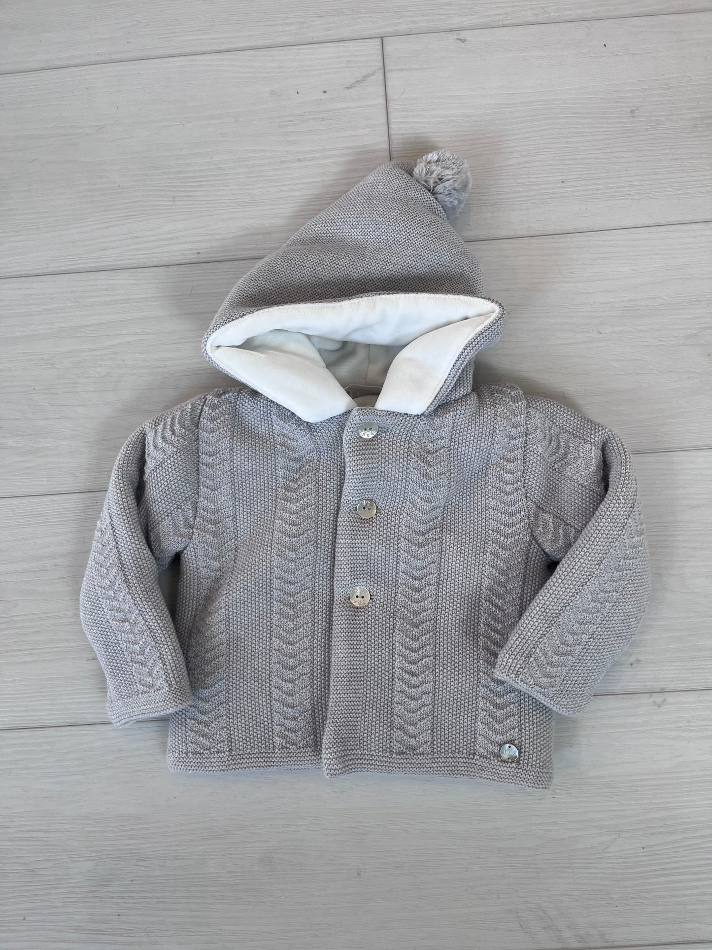 Paz Rodriguez Knit Newborn Coat Pulgarcito 012-112037