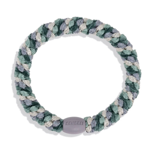 KKNEKKI - MIX GREEN SILVER GLITTER HAIR TIE