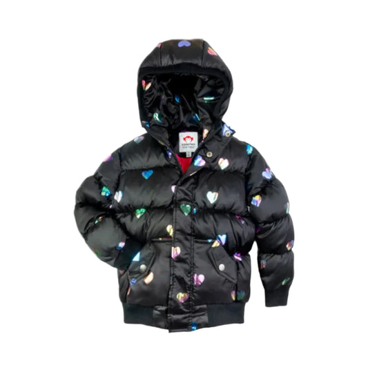 APPAMAN Rainbow Hearts Puffy Coat