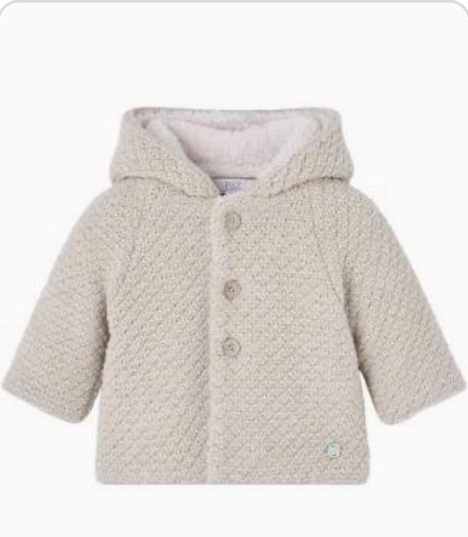 Paz Rodriguez - Esencial Woven Newborn Coat, Light Brown