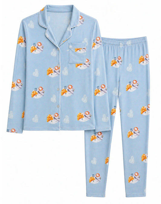 Katie J - Tween Maia Pants Set, Cappuccino Print