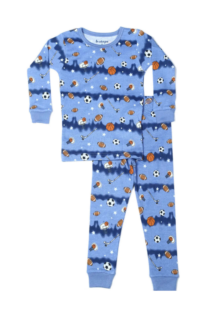 Baby Steps - 2pc Pajamas Play Sports, Blue