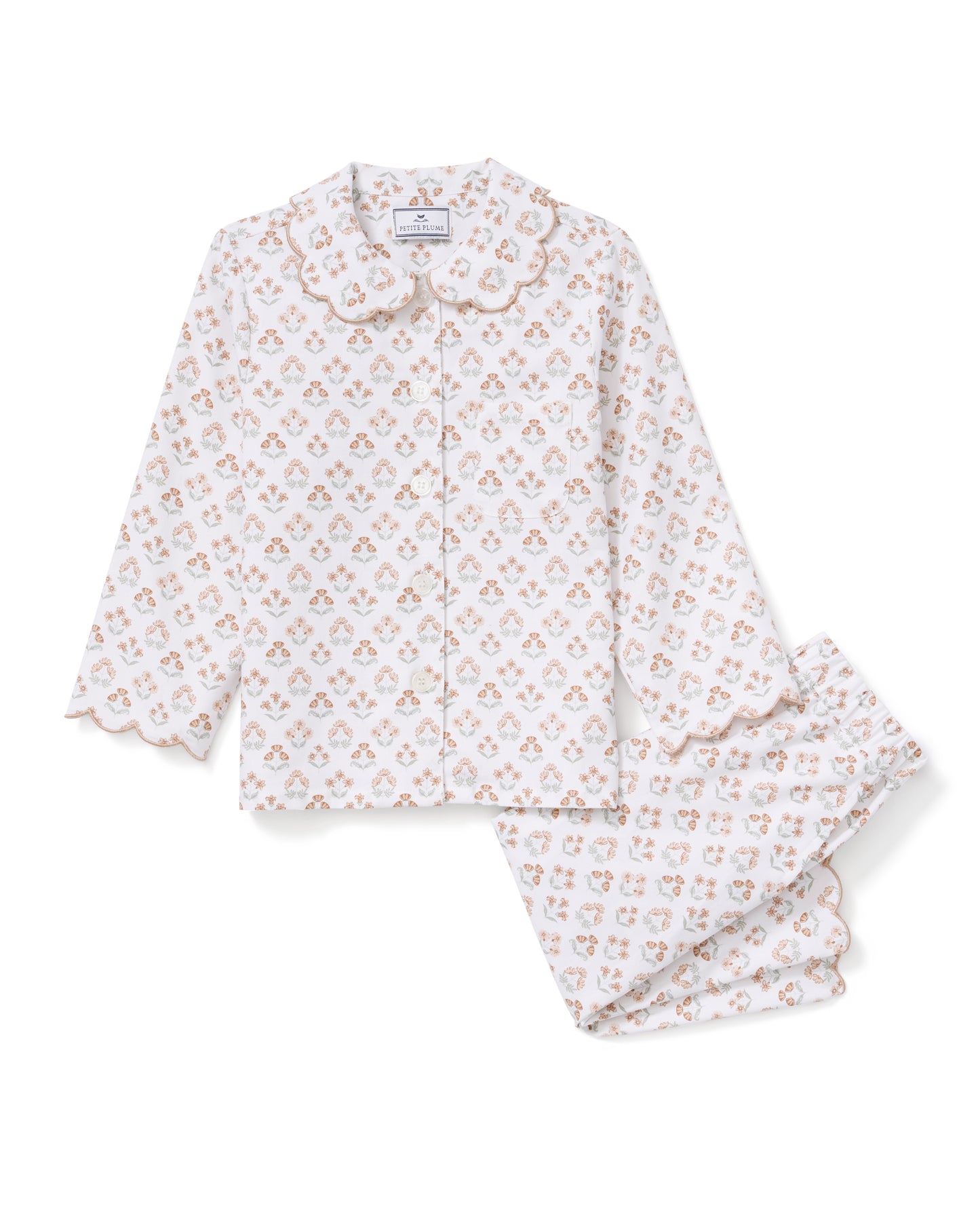 Petite Plume - Kid’s Twill Colette Pajama Set, Estate Garden