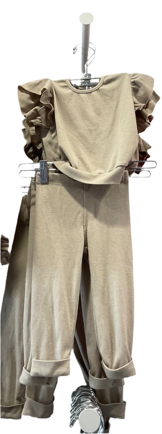 COZII Kids Beige Roll BTM Legging and Top Set | Shop now