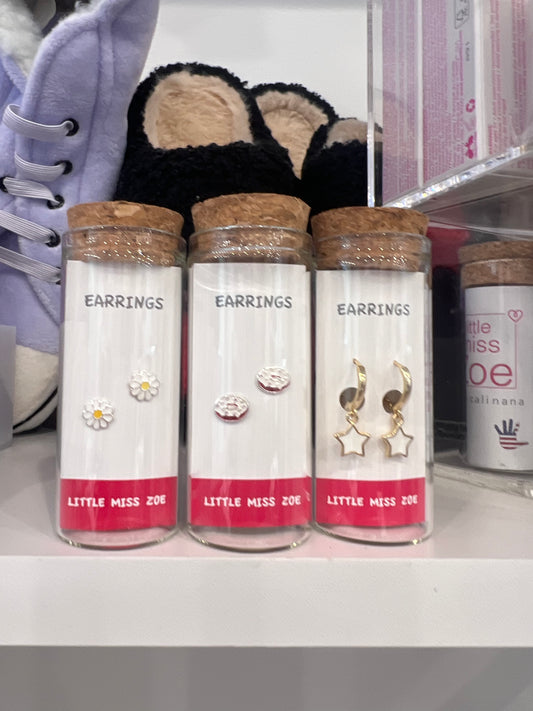 Little Miss Zoe Stud Earrings in a bottle