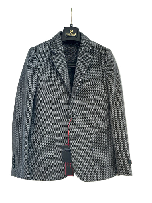 Leo and Zachary - Boys Blazer, Black/Grey