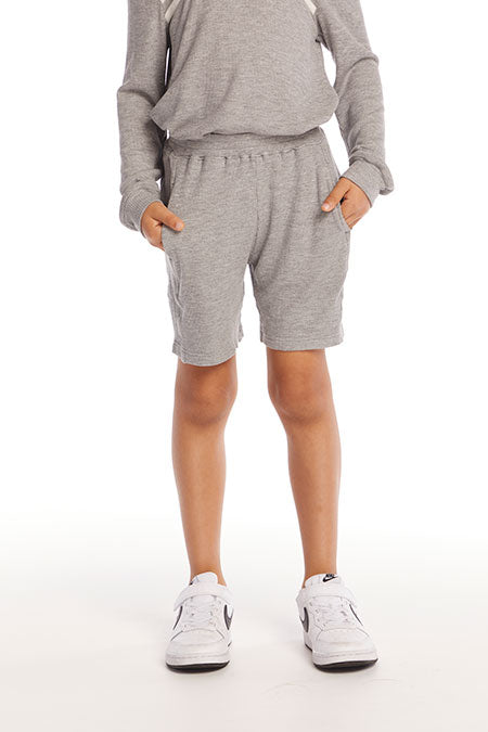 Model image of heather grey shorts