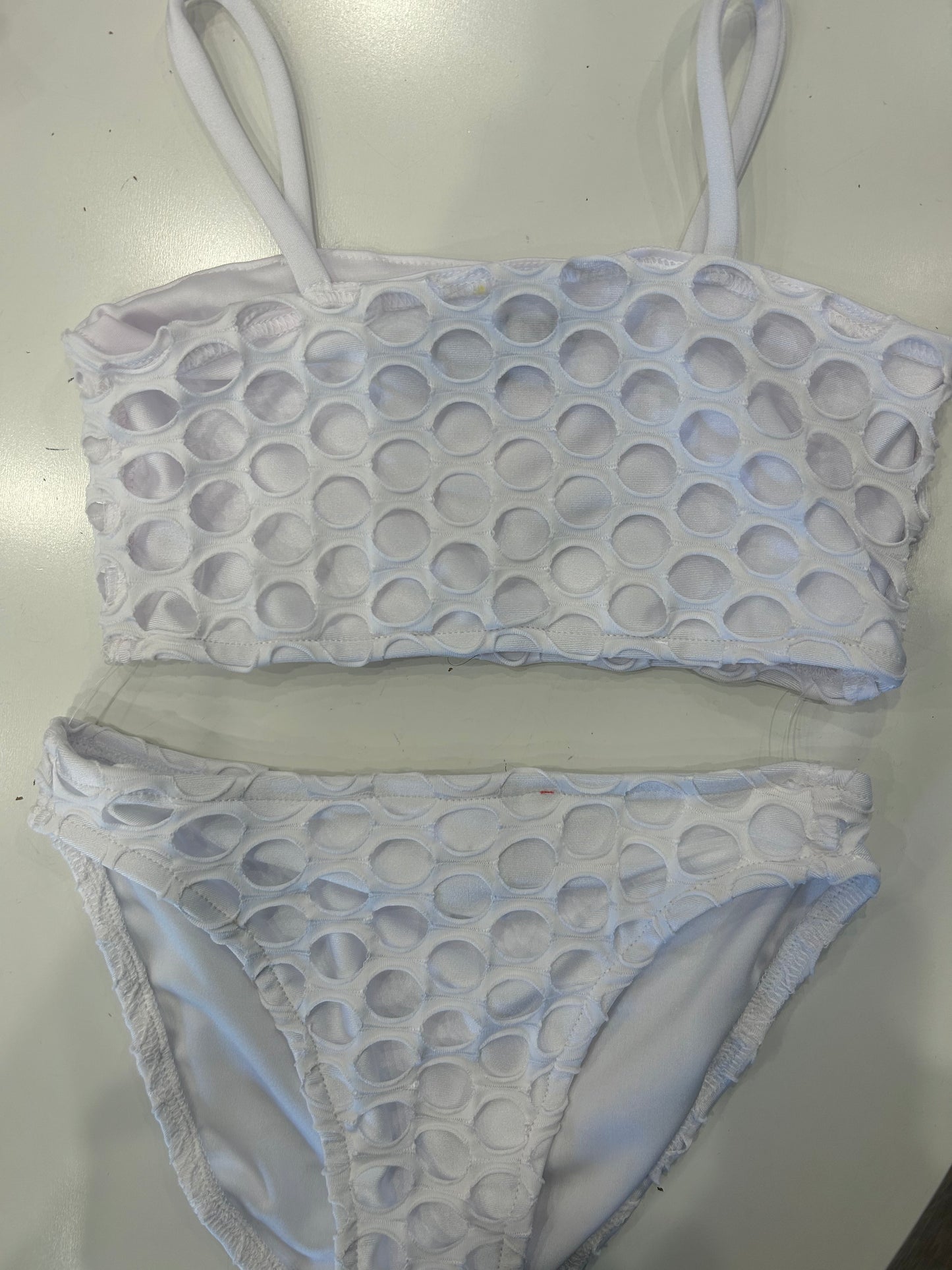 Les tout petits white big hole bikini