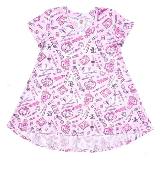 Esme - Girls Short Sleeve Dress, School Girl