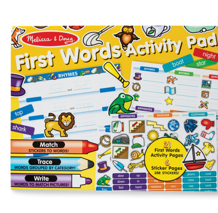 Melissa & Doug - First Words Activity Pad - 288 Stickers to Match