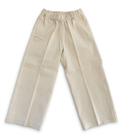 Zhoe & Tobiah - Girls Woven Pants, Natural