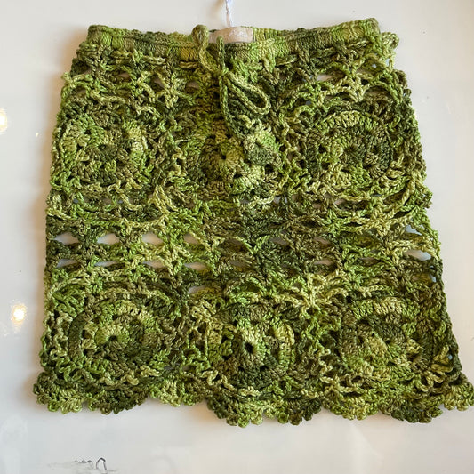 Planet sea GREEN CROCHET SKIRT