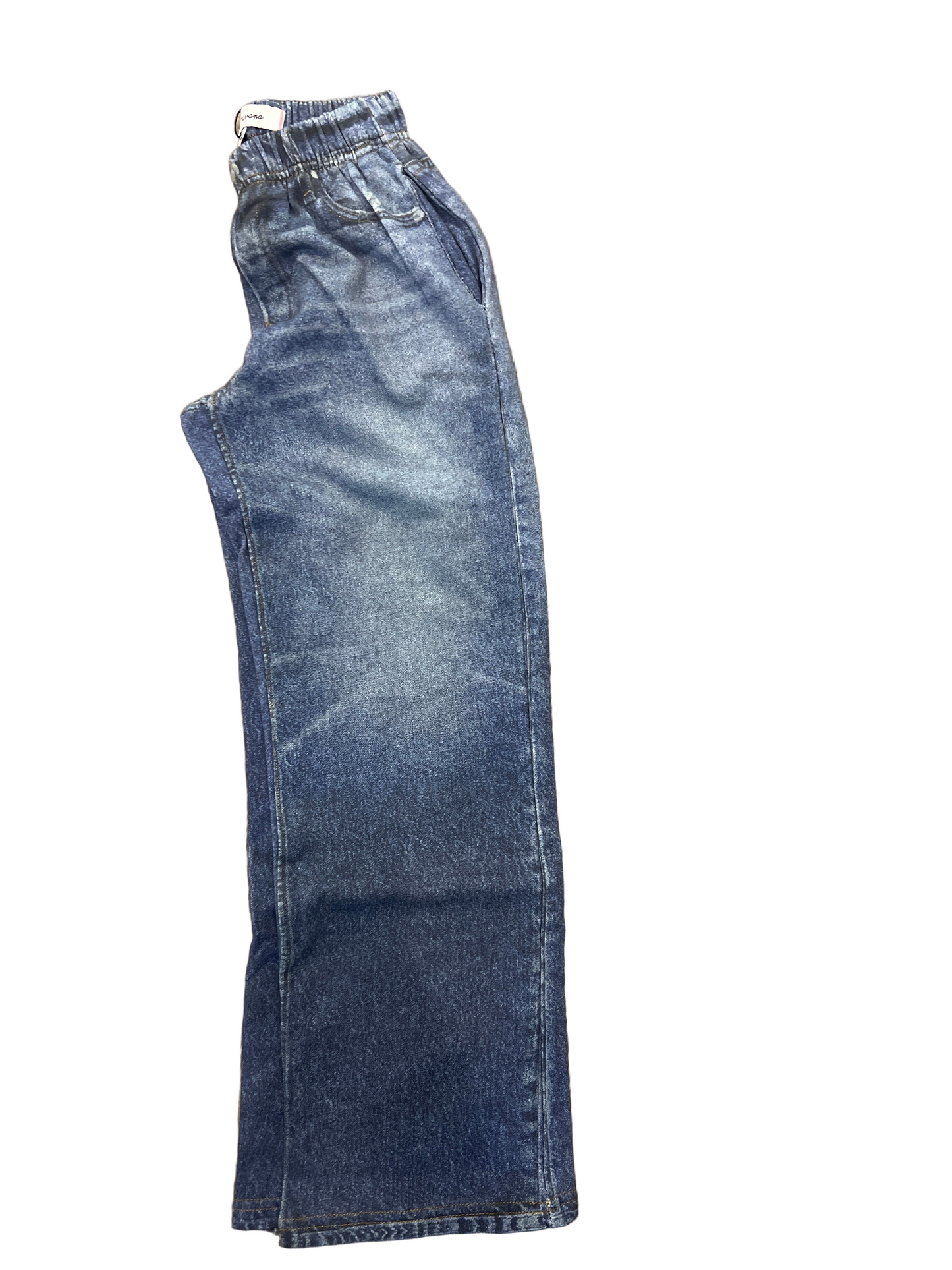 Vintage Havana - Faux Denim Elastic Pants