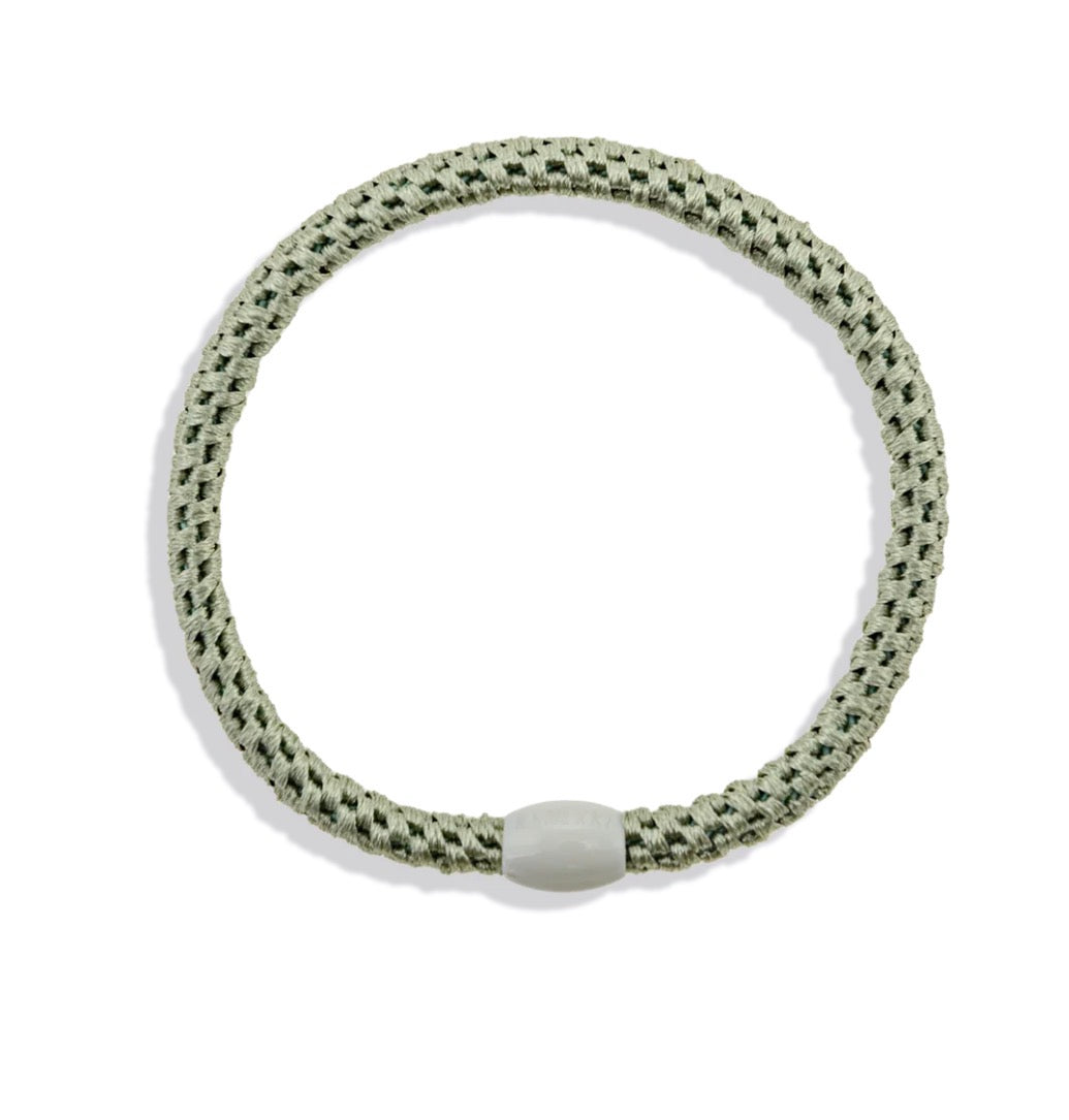 KKNEKKI - SLIM DUSTY LIND GREEN HAIR TIE