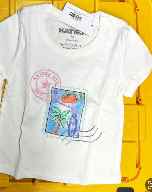 KATIE J - Welcome To Miami Stamp tee