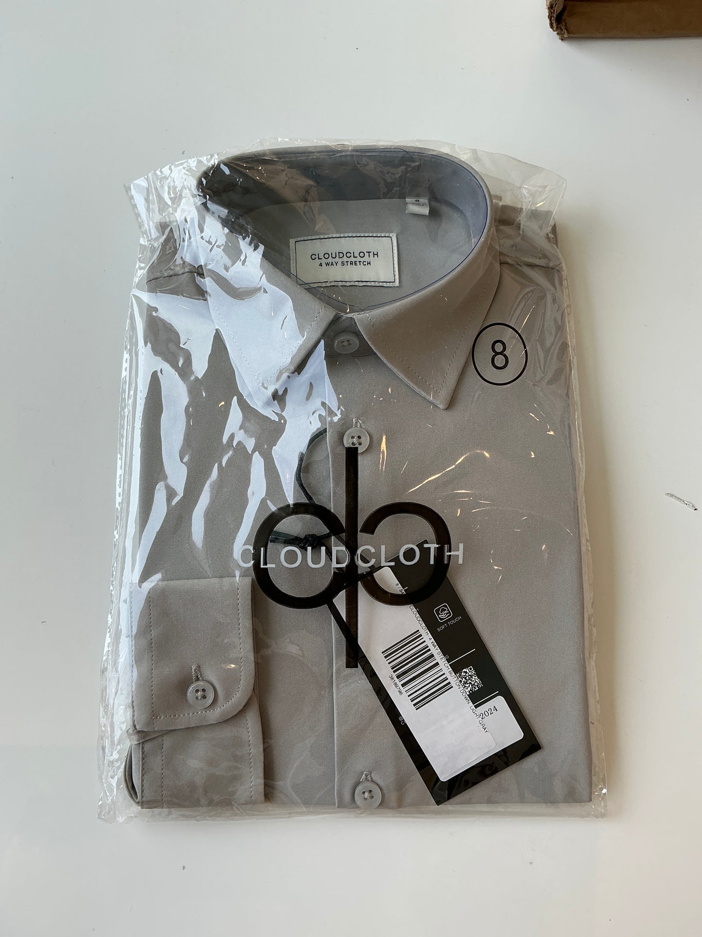 Cloudcloth - 4 Way Stretch Shirt Premium Stretch, Light Grey