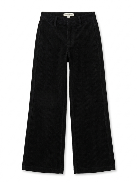 Vintage Havana - Black Faux Corduroy Pants