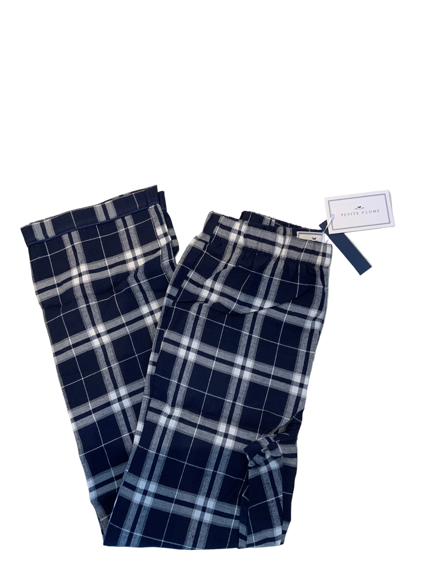 Petite Plume - Children's Brushed Twill Pants in Oxford Tartan