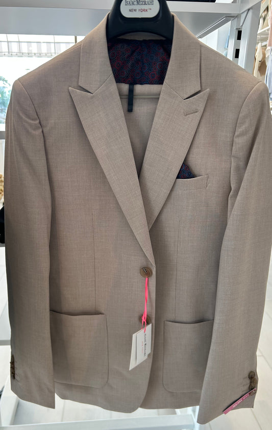 Isaac Mizrahi taupe suit