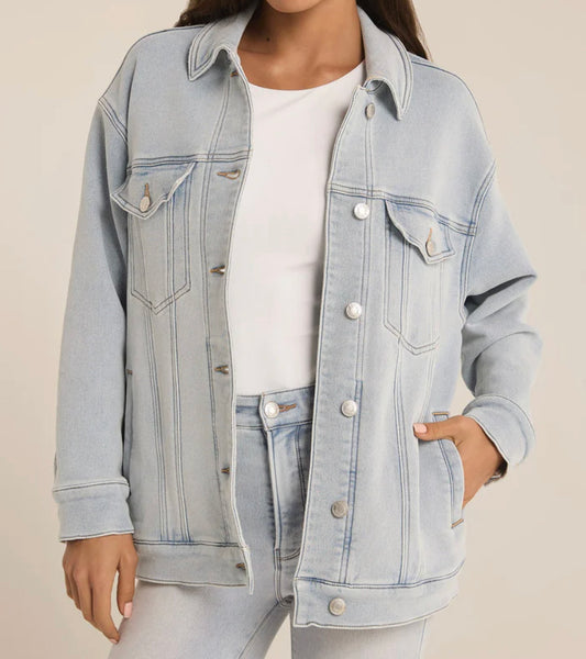 Zsupply Miles Denim Jacket Sun Bleached Indigo